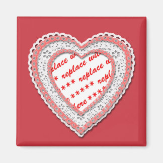 Laced Heart Shaped Photo Lijst Magneet