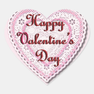 Laced Heart Valentijnsdag Hart Sticker