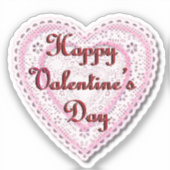 Laced Heart Valentijnsdag Sticker (Voorkant)