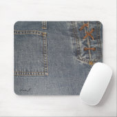 Laced Up Denim Mousepad Muismat (Met muis)