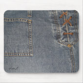 Laced Up Denim Mousepad Muismat (Voorkant)