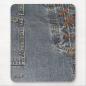 Laced Up Denim Mousepad Muismat (Voorkant)