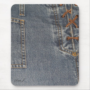 Laced Up Denim Mousepad Muismat