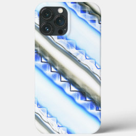 Lacelike op brede strepen in blauwe tint om grijs Case-Mate iPhone case