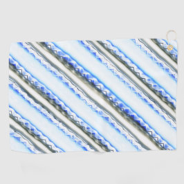 Lacelike op brede strepen in blauwe tint om grijs golfhanddoek