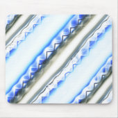 Lacelike op brede strepen in blauwe tint om grijs muismat (Voorkant)