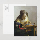 Lacemaker, 1669-70 briefkaart (Voorkant / Achterkant)