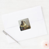 Lacemaker, 1669-70 vierkante sticker (Envelop)