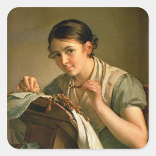 Lacemaker, 1823 vierkante sticker