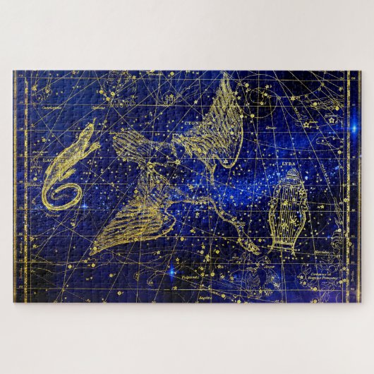Lacerta-sterrenbeeld. Legpuzzel (Horizontaal)