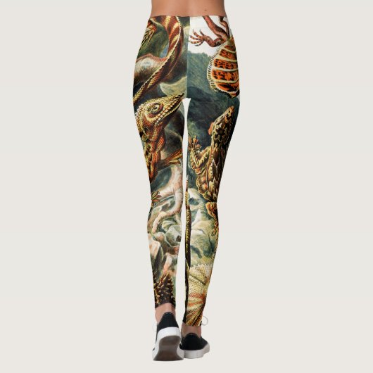 Lacertilia Lizards door Ernst Haeckel Leggings (Achterkant)