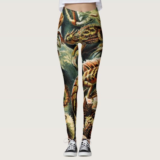 Lacertilia Lizards door Ernst Haeckel Leggings (Voorkant)