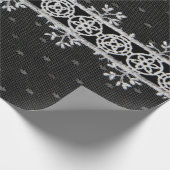 lacework line on black background cadeaupapier (Hoek)