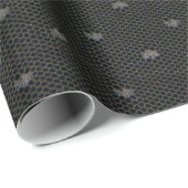 lacework line on black background cadeaupapier (Rol Hoek)