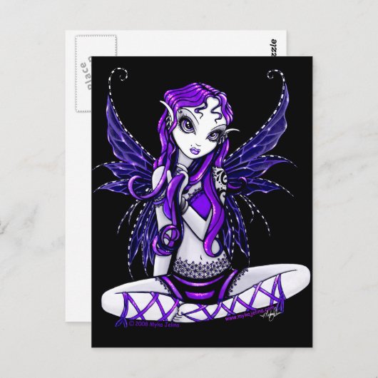 Lacey Cute Fairy Briefkaart (Voorkant / Achterkant)