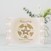 Lacey Dogwood Pentacle Handfasting Kaart (Staand voorkant)