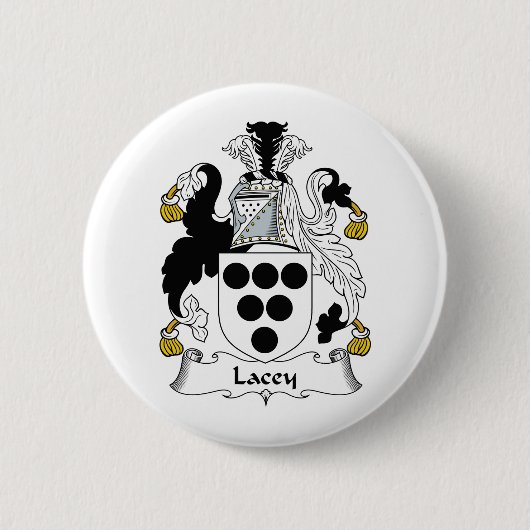 Lacey Family Crest Ronde Button 5,7 Cm (Voorkant)