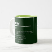 Lacey, Girl Personalized Name Definition Mug Tweekleurige Koffiemok (Voorkant links)