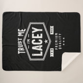 Lacey Persoonlijke naam Birthday Sherpa Deken (Voorkant (horizontaal))