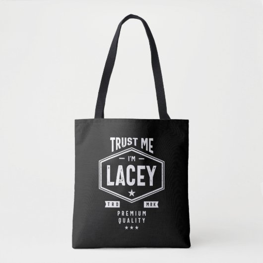 Lacey Persoonlijke naam Birthday Tote Bag (Voorkant)