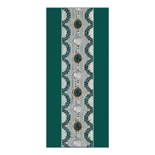 Lacey Steel Blauwgroen Reclamekaart (Achterkant)