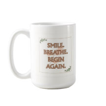 Lach. Adem. Begin opnieuw. | 15 oz mok | Cadeau