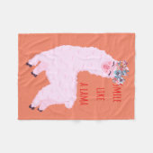 Lach als een lama fleece deken (Voorkant (Horizontaal))