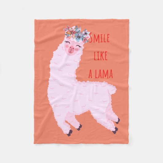 Lach als een lama fleece deken (Voorkant)
