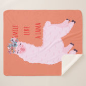 Lach als een lama sherpa deken (Voorkant (horizontaal))