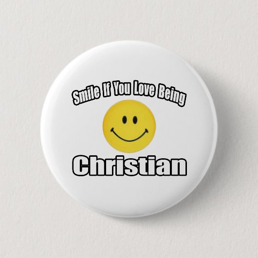 Lach als je Christelijk bent Ronde Button 5,7 Cm (Voorkant)