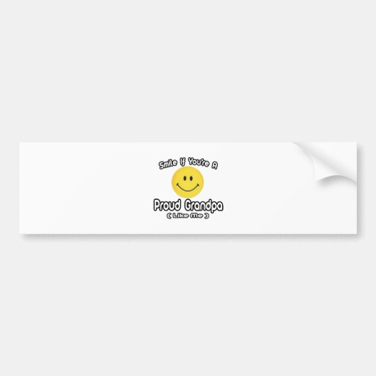 Lach als je een echte opa bent (zoals ik) bumpersticker (Voorkant)