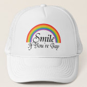 Lach als je een homo Rainbow Pride bent Trucker Pet (Voorkant)