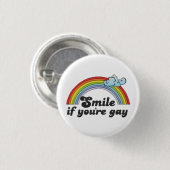 Lach als je Gay bent Ronde Button 3,2 Cm (Voorkant /achterkant)