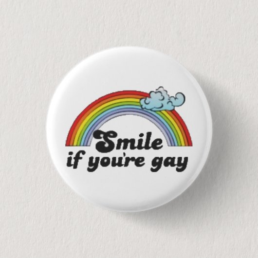 Lach als je Gay bent Ronde Button 3,2 Cm (Voorkant)