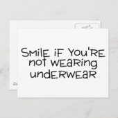 Lach als je geen ondergoed draagt briefkaart (Voorkant / Achterkant)