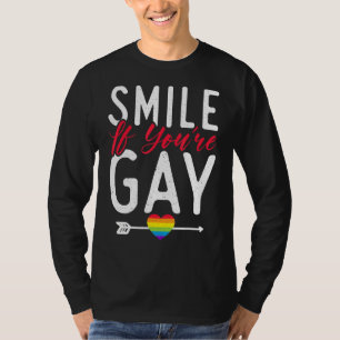 Lach als je homo biseksuele lesbische homopade ben t-shirt