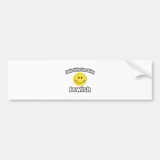 Lach als je houdt van joods zijn bumpersticker (Voorkant)