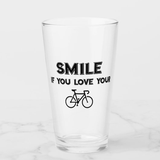 Lach Als Je Van Je Fiets Houdt Glas (Voorkant)