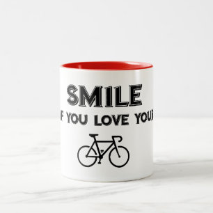 Lach Als Je Van Je Fiets Houdt Tweekleurige Koffiemok