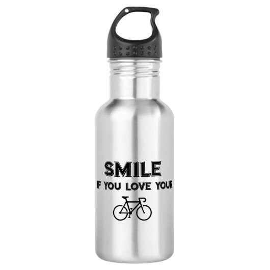 Lach Als Je Van Je Fiets Houdt Waterfles (Voorkant)