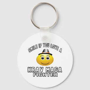 Lach als je van Krav Maga Fighter houdt Sleutelhanger