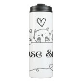 Lach alsjeblieft Cats Lovers Schattige I Love Cats Thermosbeker (Voorkant)