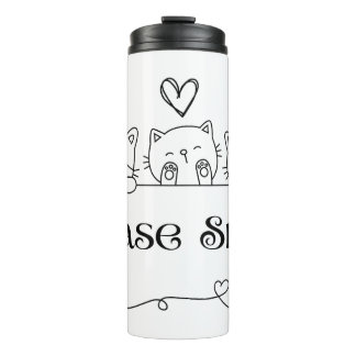 Lach alsjeblieft Cats Lovers Schattige I Love Cats Thermosbeker