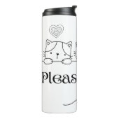 Lach alsjeblieft Cats Lovers Schattige I Love Cats Thermosbeker (Gedraaid links)