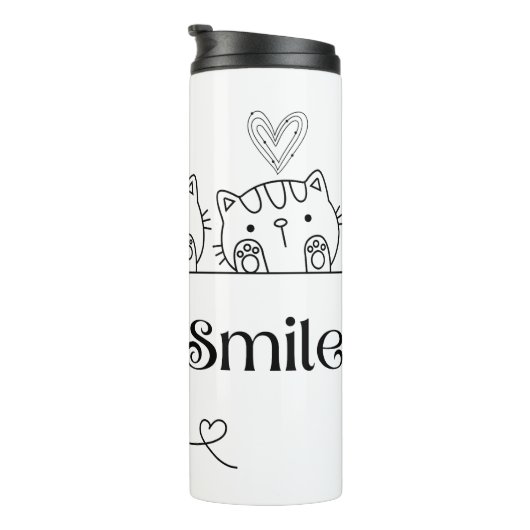 Lach alsjeblieft Cats Lovers Schattige I Love Cats Thermosbeker (Geroteerd rechts)