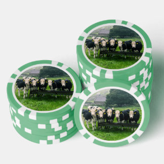 Lach alsjeblieft! Schattige en leuke koeien Poker Chips