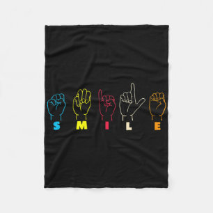 Lach Asl Alfabet Amerikaans Gebarentaal Asl Leraar Fleece Deken