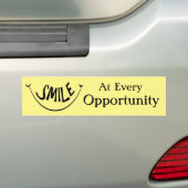 Lach bij elke gelegenheid bumpersticker (Op auto)