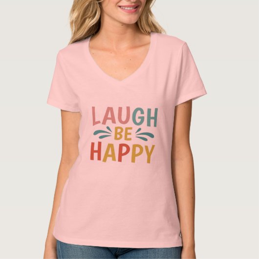 Lach blij t-shirt (Voorkant)