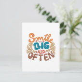 Lach Breed Glimlach Vaak Ansichtkaart Briefkaart (Staand voorkant)